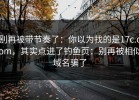 别再被带节奏了：你以为找的是17c.com，其实点进了钓鱼页：别再被相似域名骗了