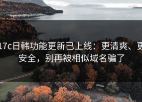 17c日韩功能更新已上线：更清爽、更安全，别再被相似域名骗了