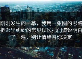刚刚发生的一幕，我用一张图的思路把邻里纠纷的常见误区把门道说明白了一遍，别让情绪替你决定