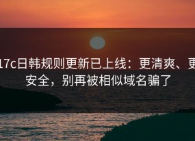 17c日韩规则更新已上线：更清爽、更安全，别再被相似域名骗了