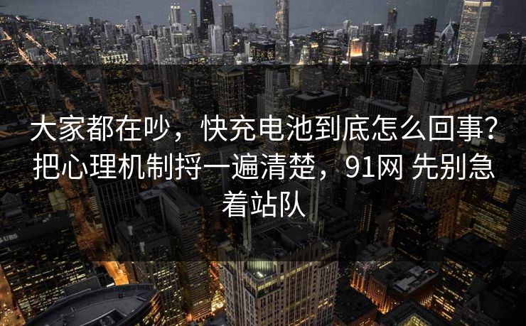 大家都在吵,快充电池到底怎么回事?把心理机制捋一遍清楚,91网 先别急着站队 大家都在吵,快充电池到底怎么回事?把心理机制捋一遍清楚,91网 先别急着站队